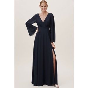 BHLDN Anthropologie Wedding Line Navy Doria Dress size 10